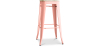Buy Bar Stool - Industrial Design - Wood & Steel - 76cm - New Edition - Stylix Pastel orange 60144 Home delivery
