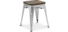 Buy Stool Stylix Industrial Design Metal and Dark Wood - 45 cm - New Edition Steel 60145 - in the EU