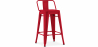 Buy Stylix stool with small backrest - 60cm Red 58409 in the Europe