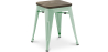 Buy Stool Stylix Industrial Design Metal and Dark Wood - 45 cm - New Edition Mint 60145 Home delivery