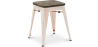 Buy Industrial Design Bar Stool - Wood & Steel - 45cm - New Edition - Stylix Pastel orange 60145 at Privatefloor