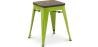Buy Stool Stylix Industrial Design Metal and Dark Wood - 45 cm - New Edition Light green 60145 - prices