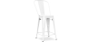 Buy Bar Stool with Backrest - Industrial Design - 60cm - New Edition - Stylix White 60146 at Privatefloor