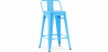 Buy Stylix stool with small backrest - 60cm Turquoise 58409 - prices