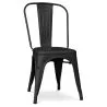 Buy Dining chair Tolix Style industrial design Matte Metal - New Edition Black 60147