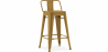 Buy Stylix stool with small backrest - 60cm Gold 58409 - in the EU