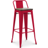 Buy Bar Stool - Industrial Design - Wood and Steel - 76cm - Stylix Red 60150 in the Europe