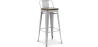 Buy Bar Stool - Industrial Design - Wood and Steel - 76cm - Stylix Light grey 60150 - in the EU