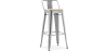 Buy Bar Stool with Backrest - Industrial Design - Wood & Steel - 76cm - New Edition - Stylix Steel 60152 Home delivery