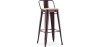 Buy Bar Stool with Backrest - Industrial Design - Wood & Steel - 76cm - New Edition - Stylix Bronze 60152 in the Europe
