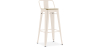 Buy Bar Stool with Backrest - Industrial Design - Wood & Steel - 76cm - New Edition - Stylix Cream 60152 with a guarantee