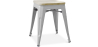 Buy Industrial Design Bar Stool - Wood & Steel - 45cm - New Edition - Stylix Light grey 60153 at Privatefloor