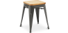 Buy Industrial Design Bar Stool - Wood & Steel - 45cm - New Edition - Stylix Dark grey 60153 Home delivery