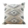Buy Square Cotton Cushion Boho Bali Style (45x45 cm) cover + filling - Mawi Grey 60156