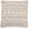 Buy Square Cushion in Boho Bali Style, Cotton & Wool, cover + filling - Hera Grey 60194