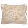 Buy Square Cotton Cushion in Boho Bali Style, cover + filling - Sefira Cream 60199