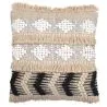 Buy Square Cotton Cushion in Boho Bali Style, cover + filling  - Herai Black 60202