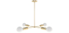 Buy Modern pendant chandelier, brass - Retan Gold 60237 - in the EU