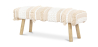Buy Bench Upholstered , Wood  in Cotton and  Recycled yarn - Camilla Bali Cream 60252 - in the EU
