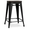 Buy Stylix Stool wooden - Metal - 60cm  Black 99958354