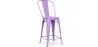 Bar Stool with Backrest - Industrial Design - 60cm - Stylix image 9
