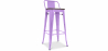 Buy Stylix stool Wooden and small backrest - 76 cm Light Purple 59118 Home delivery