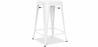 Buy Bar Stool - Industrial Design - Matte Steel - 60cm - New edition - Stylix White 60324 at Privatefloor