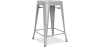 Buy Bar Stool - Industrial Design - Matte Steel - 60cm - New edition - Stylix Light grey 60324 Home delivery