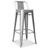 Buy Bar stool with small backrest Stylix industrial design Metal - 76 cm - New Edition Steel 60325