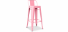 Buy Bar Stool with Backrest - Industrial Design - 76cm - New Edition - Stylix Pink 60325 in the Europe