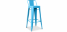 Buy Bar Stool with Backrest - Industrial Design - 76cm - New Edition - Stylix Turquoise 60325 at Privatefloor