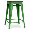 Buy Stylix Stool wooden - Metal - 60cm  Green 99958354