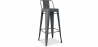 Buy Bar Stool with Backrest - Industrial Design - 76cm - New Edition - Stylix Dark grey 60325 - in the EU
