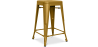 Buy Bar Stool - Industrial Design - Matte Steel - 60cm - New edition - Stylix Gold 60324 Home delivery