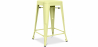 Buy Bar Stool - Industrial Design - Matte Steel - 60cm - New edition - Stylix Pastel yellow 60324 - prices