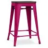 Buy Stylix Stool wooden - Metal - 60cm  Fuchsia 99958354