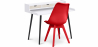 Buy Office Desk Table Wooden Design Scandinavian Style Thora + Premium Denisse Scandinavian Design chair with cushion Red 60114 - prices