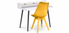 Buy Office Desk Table Wooden Design Scandinavian Style Thora + Premium Denisse Scandinavian Design chair with cushion Yellow 60114 at Privatefloor