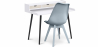 Buy Office Desk Table Wooden Design Scandinavian Style Thora + Premium Denisse Scandinavian Design chair with cushion Light grey 60114 in the Europe