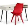 Buy Wooden Desk Set - Scandinavian Design - Beckett + Dining Chair - Scandinavian Design - Denisse Red 60115