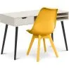 Buy Wooden Desk Set - Scandinavian Design - Beckett + Dining Chair - Scandinavian Design - Denisse Yellow 60115