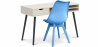 Buy Office Desk Table Wooden Design Scandinavian Style Beckett + Premium Denisse Scandinavian Design chair with cushion Light blue 60115 with a guarantee
