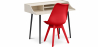Buy Office Desk Table Wooden Design Scandinavian Style Torkel + Premium Denisse Scandinavian Design chair with cushion Red 60116 at Privatefloor