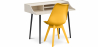 Buy Office Desk Table Wooden Design Scandinavian Style Torkel + Premium Denisse Scandinavian Design chair with cushion Yellow 60116 in the Europe
