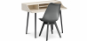 Buy Office Desk Table Wooden Design Scandinavian Style Torkel + Premium Denisse Scandinavian Design chair with cushion Dark grey 60116 with a guarantee