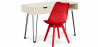 Buy Wooden Desk Set - Scandinavian Design - Andor + Dining Chair - Scandinavian Design - Denisse Red 60117 at Privatefloor