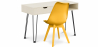 Buy Wooden Desk Set - Scandinavian Design - Andor + Dining Chair - Scandinavian Design - Denisse Yellow 60117 - in the EU