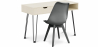 Buy Wooden Desk Set - Scandinavian Design - Andor + Dining Chair - Scandinavian Design - Denisse Dark grey 60117 Home delivery