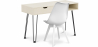 Buy Wooden Desk Set - Scandinavian Design - Andor + Dining Chair - Scandinavian Design - Denisse White 60117 with a guarantee