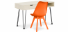 Buy Wooden Desk Set - Scandinavian Design - Andor + Dining Chair - Scandinavian Design - Denisse Orange 60117 - in the EU